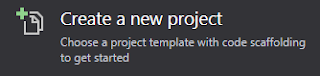 VS Create a new project