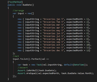 MSTest Case Due Date